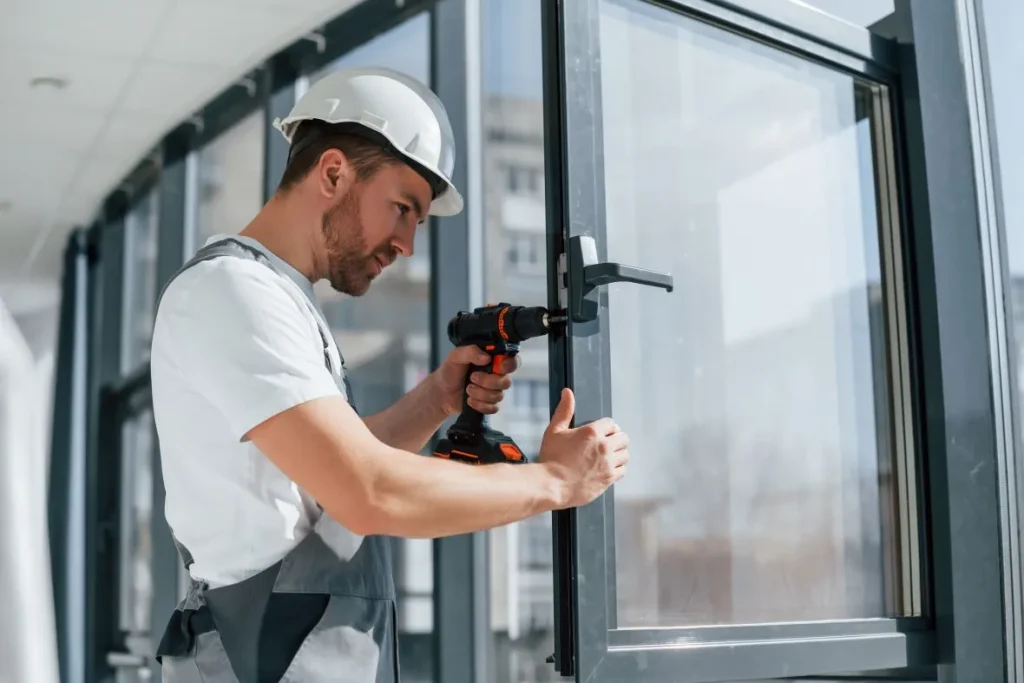 door fitting through drilling