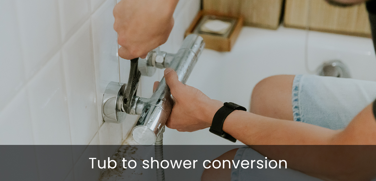 Tub-to-shower-conversion